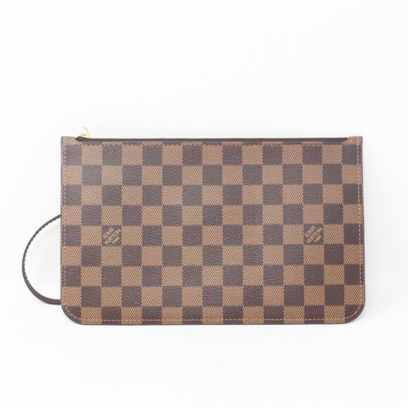 Louis Vuitton #YCRJWZ Damier Ebene Neverfull Pouch - Picture 1 of 7